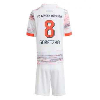 Billige Fotballdrakt Bayern Munich Leon Goretzka #8 Replika Bortedraktsett Barn 2025-26 Kortermet (med bukser)